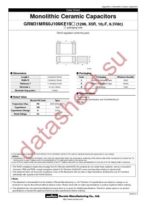 GRM31MR60J106KE19L datasheet  